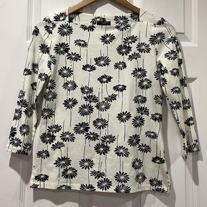 Talbots Petites floral top 3/4 sleeve size P